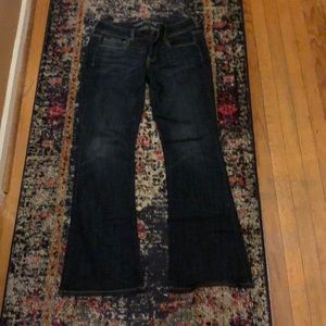 Dark wash flare jeans